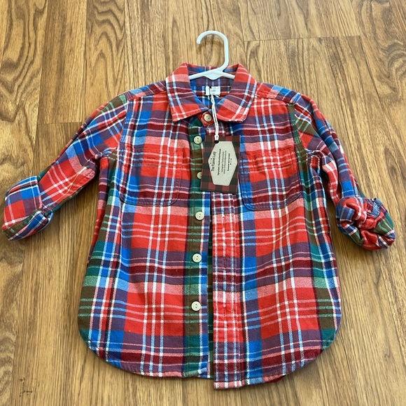 San Clemente California Flannel Shirt upcycled unisex Size 4 - Picture 5 of 6